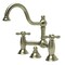 Kingston Brass KS3918AX Restoration Bathroom Bridge Faucet, Brushed Nickel KS3918AX - alternate 1